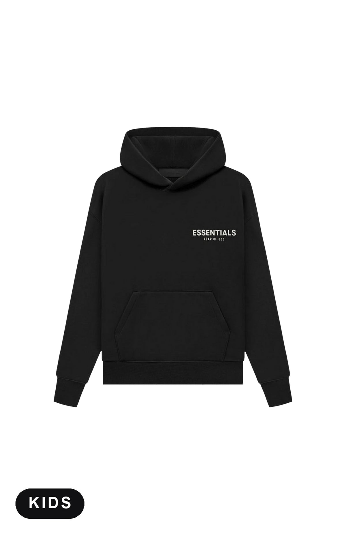 Essentials Limo Black Felpa con Cappuccio Bambini – vista anteriore – SneakerMood