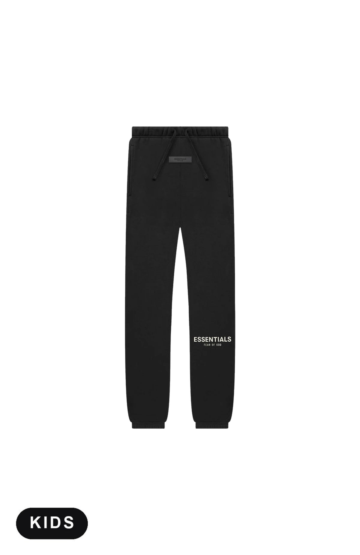 Essentials Limo Black Pantaloni Jogger Bambini – vista anteriore – SneakerMood