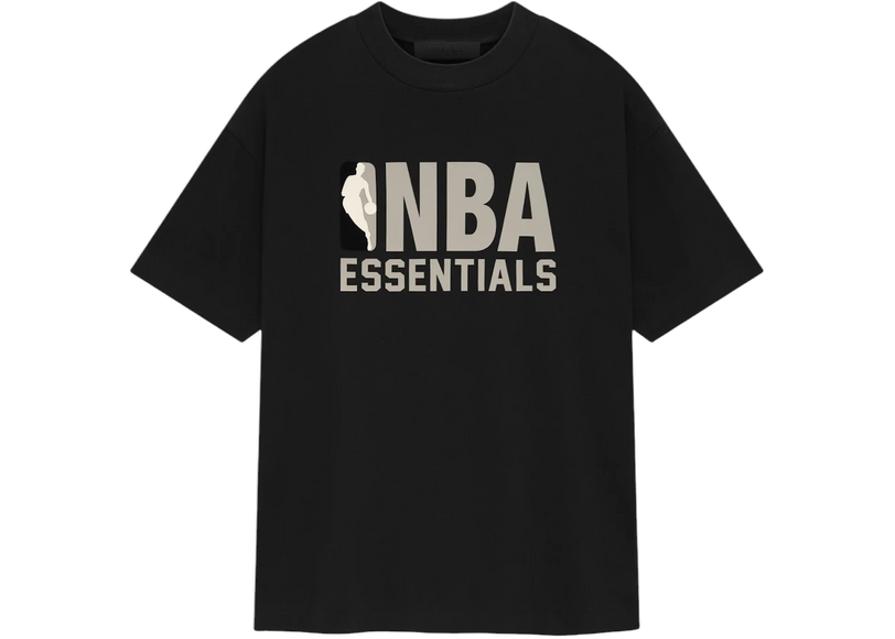 Essentials NBA Black Grey T-shirt Front SneakerMood