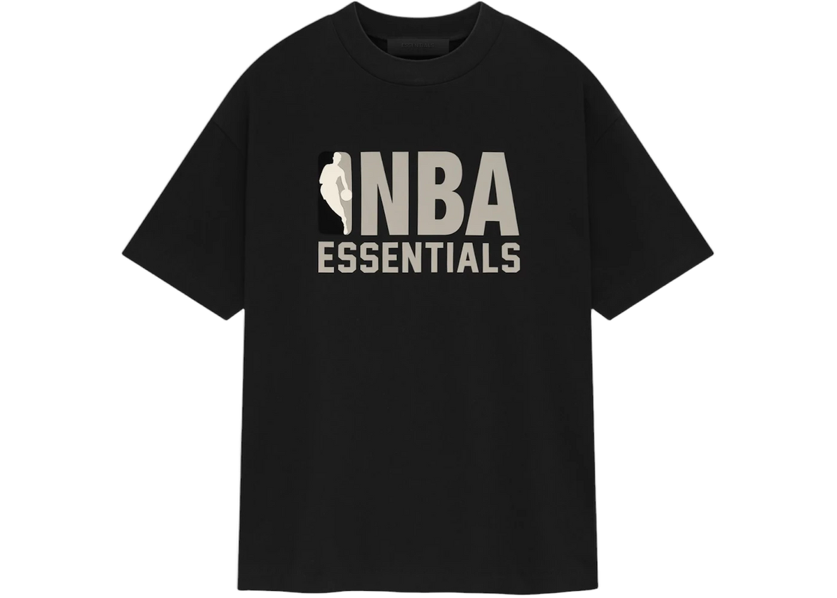 Essentials NBA Black Grey T-shirt Front SneakerMood