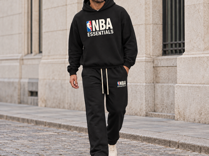 Essentials NBA Black Relaxed Winter Set Streetwear Model SneakerMood