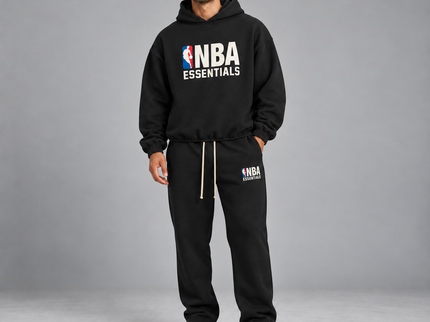 Essentials NBA Black Relaxed Winter Set Studio Model SneakerMood