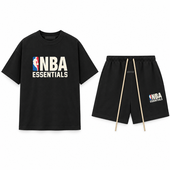 Essentials NBA Black Summer Set Complete Outfit SneakerMood