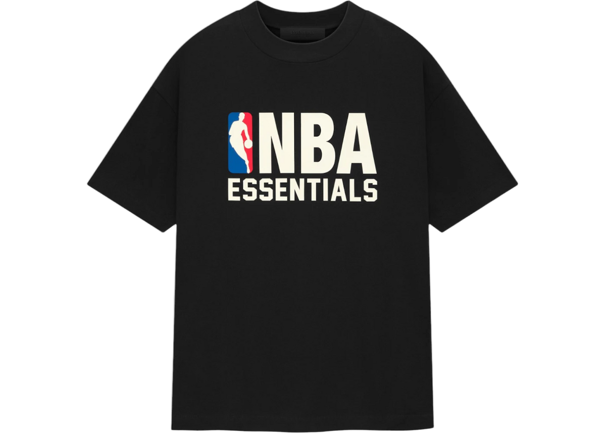 Essentials NBA Black T-shirt Front SneakerMood