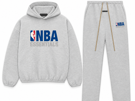 Essentials NBA Light Heather Relaxed Winter Set Complete Outfit SneakerMood
