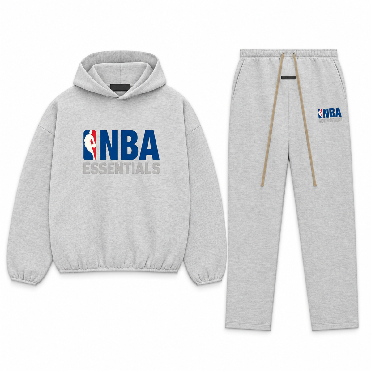 Essentials NBA Light Heather Relaxed Winter Set Complete Outfit SneakerMood