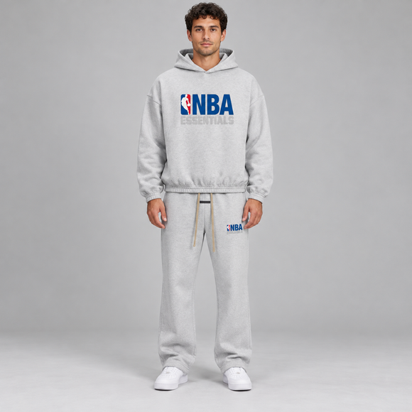 Essentials NBA Light Heather Relaxed Winter Set Studio Model SneakerMood