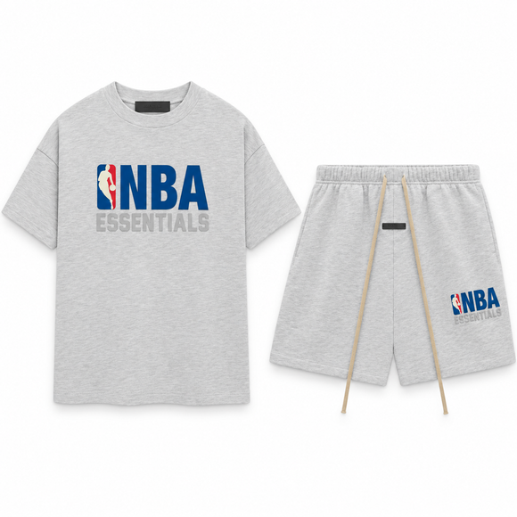 Essentials NBA Light Heather Summer Set Complete Outfit SneakerMood