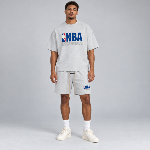 Essentials NBA Light Heather Summer Set Studio Model SneakerMood