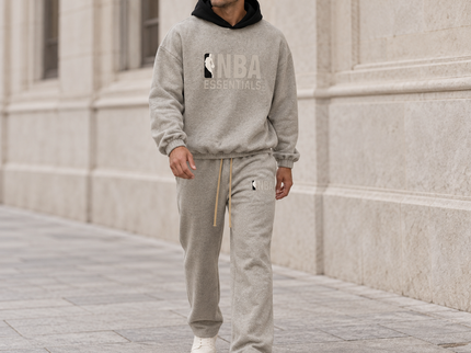 Essentials NBA Warm Heather Relaxed Winter Set Streetwear Model SneakerMood