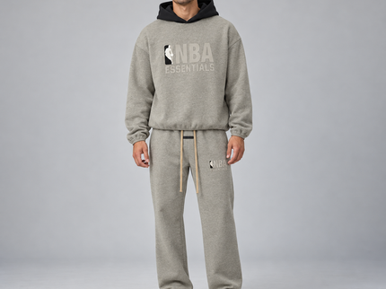 Essentials NBA Warm Heather Relaxed Winter Set Studio Model SneakerMood