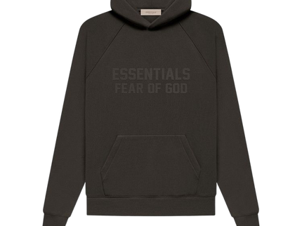 Essentials Off Black Hoodie Front SneakerMood