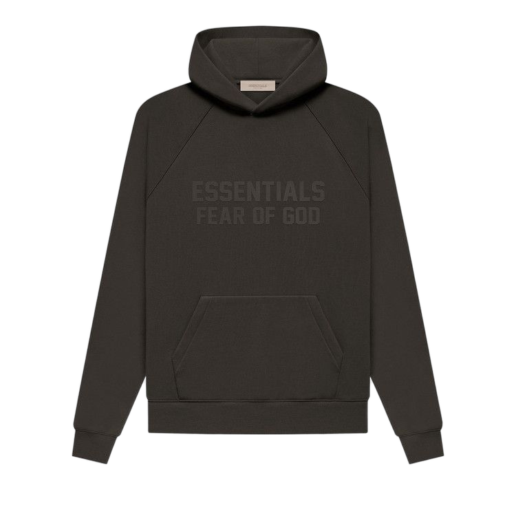 Essentials Off Black Hoodie Front SneakerMood
