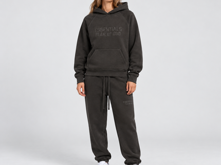 Essentials Off Black Winter Set Studio Model SneakerMood