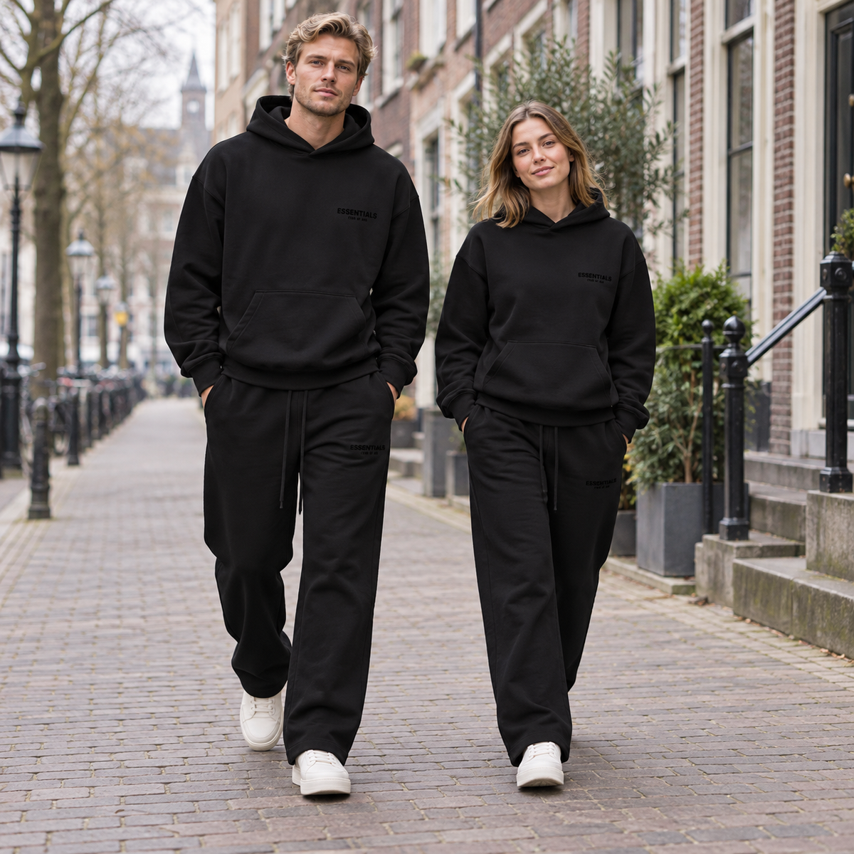 Essentials Stretch Limo Relaxed Winter Set Streetwear Couple SneakerMood