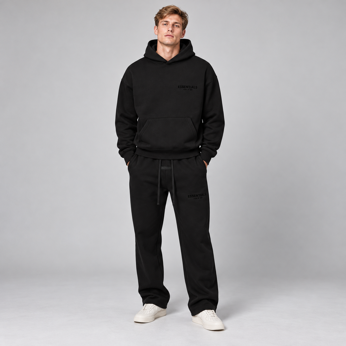 Essentials Stretch Limo Relaxed Winter Set Studio Model SneakerMood