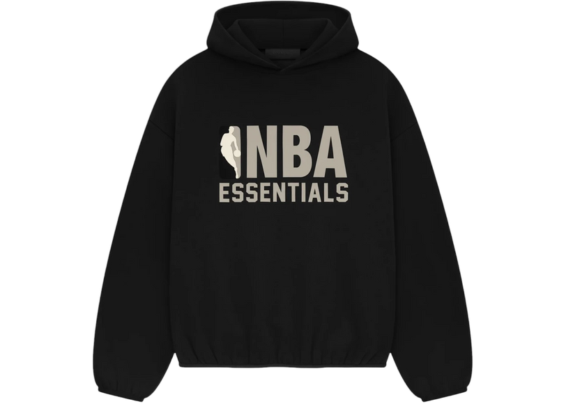 Essentials x NBA Black Grey Hoodie Front SneakerMood