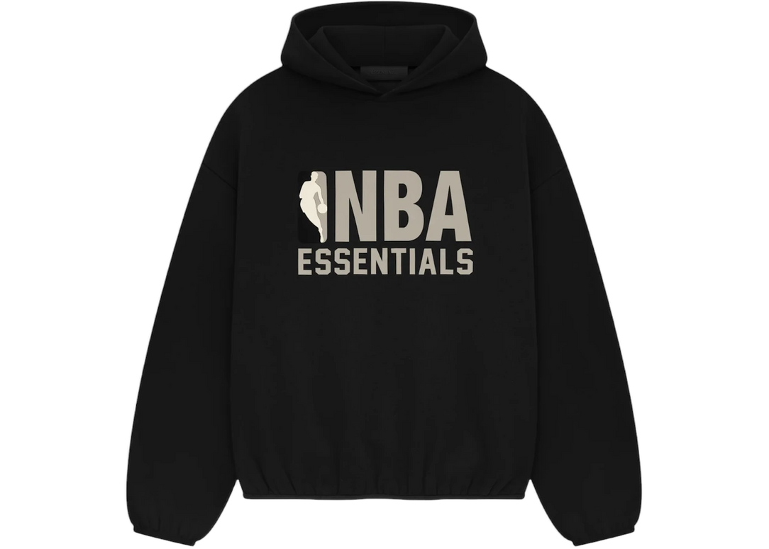 Essentials x NBA Black Grey Hoodie Front SneakerMood