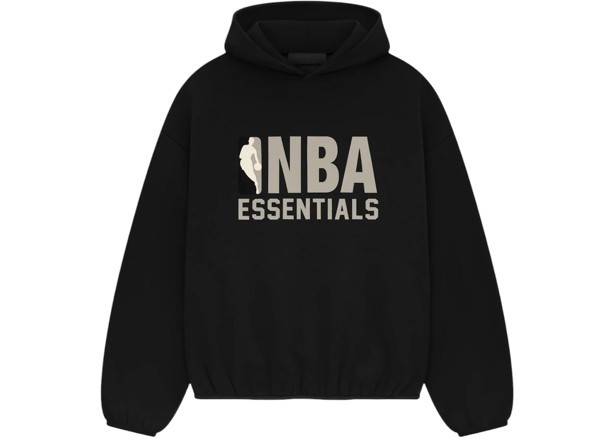 Essentials x NBA Black Grey Hoodie Front SneakerMood
