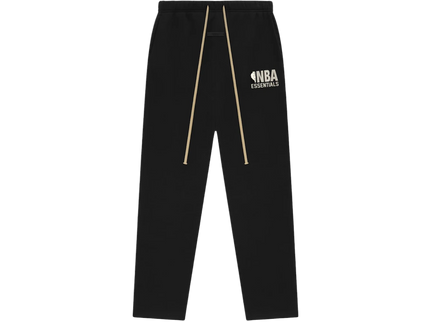 Essentials x NBA Black Grey Relaxed Sweatpants Front SneakerMood