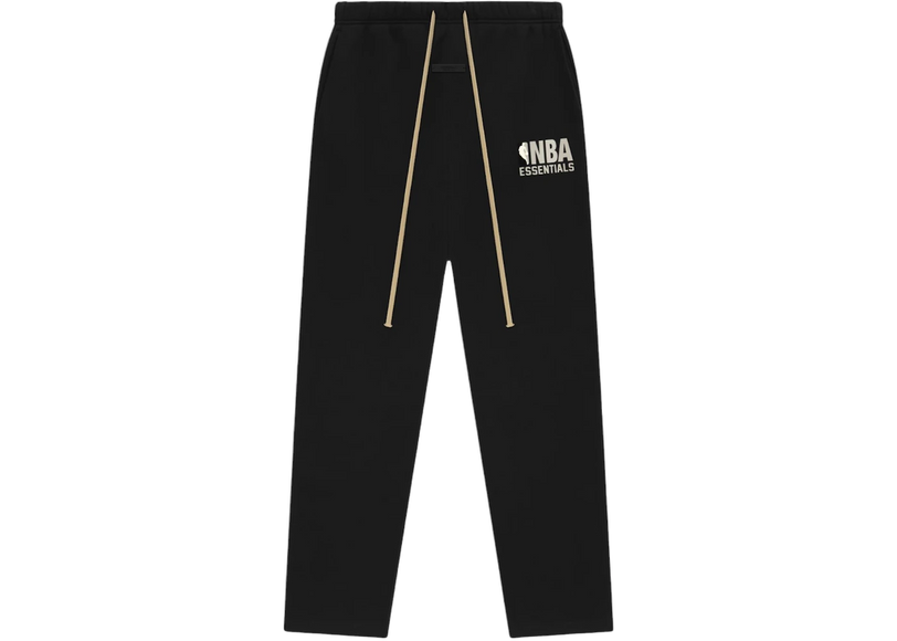 Essentials x NBA Black Grey Relaxed Sweatpants Front SneakerMood