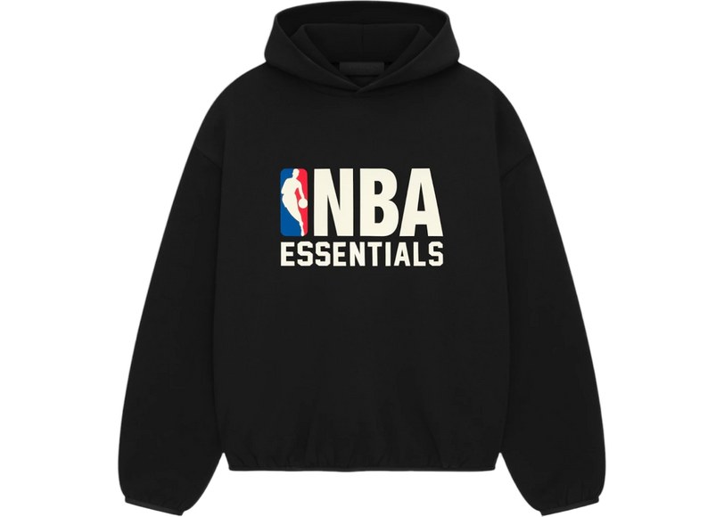 Essentials x NBA Black Hoodie Front SneakerMood