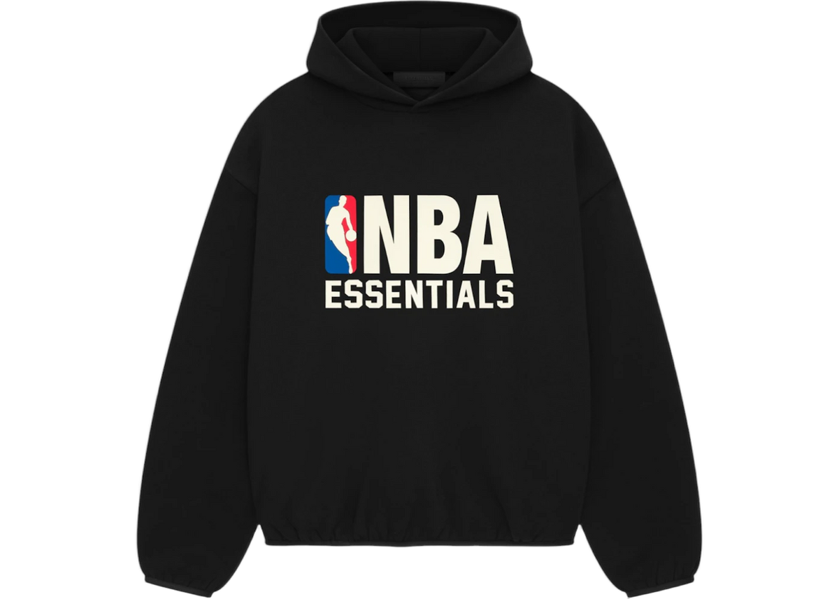 Essentials x NBA Black Hoodie Front SneakerMood