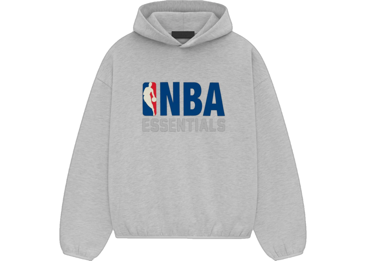 Essentials x NBA Light Heather Hoodie Front SneakerMood