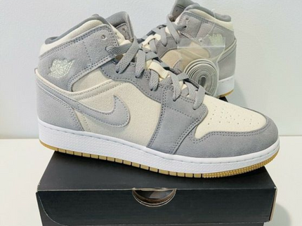 Nike Jordan 1 Mid Coconut Milk Particle Grey ( GS)