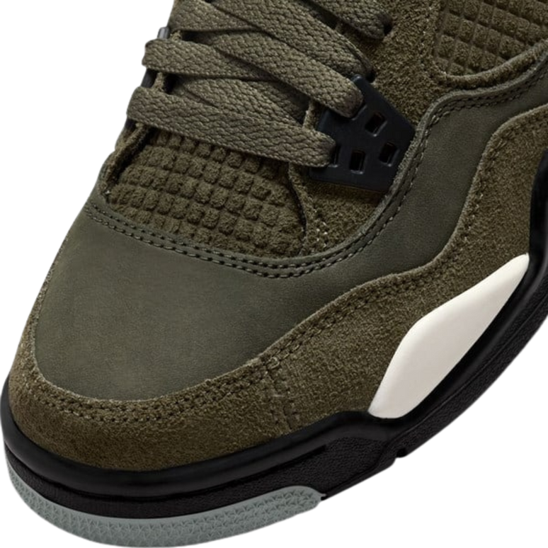Nike Air Jordan 4 Retro GS 'Medium Olive' - SneakerMood 