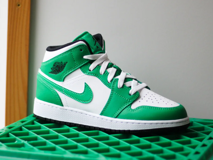 Air Jordan 1 Mid GS 'Lucky Green'