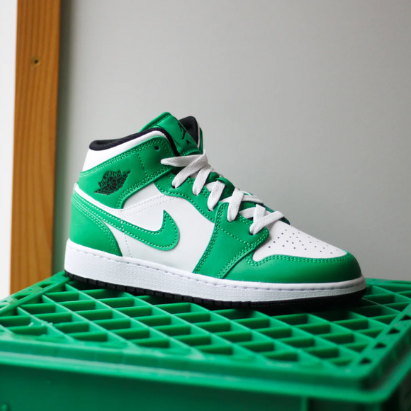 Nike Air Jordan 1 Mid GS 'Lucky Green'