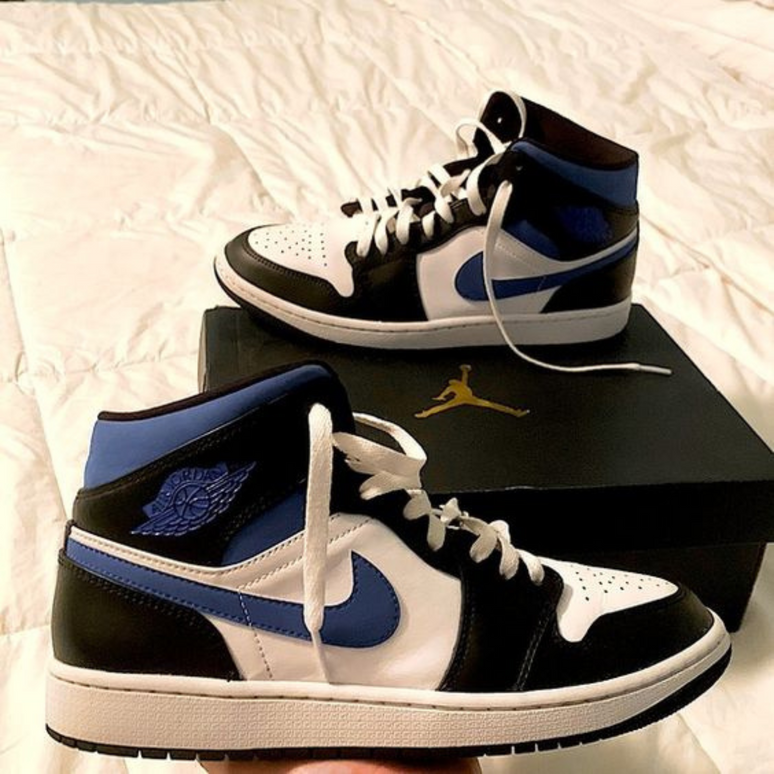 Nike Jordan 1 Mid 'White Black Royal' GS