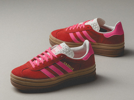 Adidas Gazelle Bold "Collegiate Red / Lucid Pink"