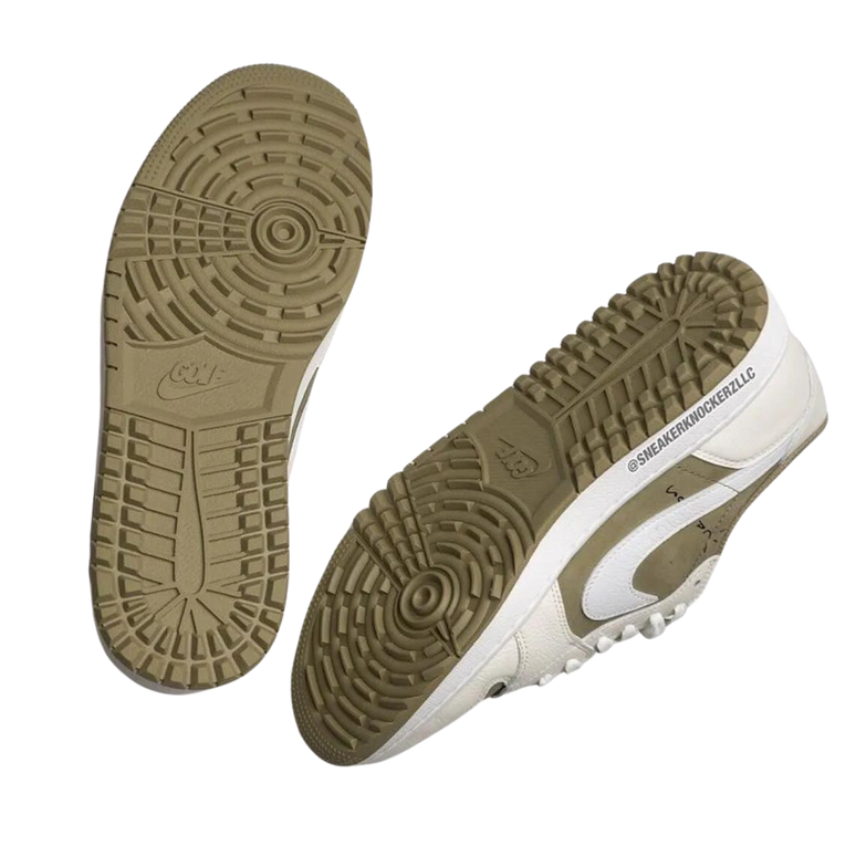 Nike Travis Scott x Air Jordan 1 Low Golf 'Neutral Olive' - SneakerMood 