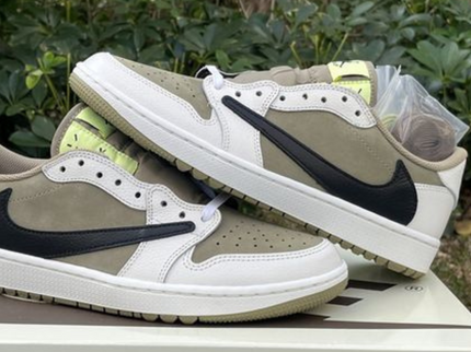 Travis Scott x Air Jordan 1 Low Golf 'Neutral Olive'