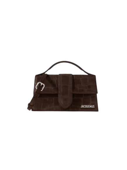 Jacquemus Le Grand Bambino Croco Dark Brown – SM-JAC-GB-CROCO-DARK-BROWN – SneakerMood – 01