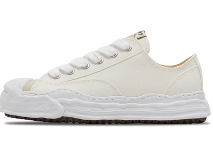 Maison Mihara Yasuhiro Hank OG Sole Canvas Low White A05FW702 SneakerMood productfoto zijaanzicht