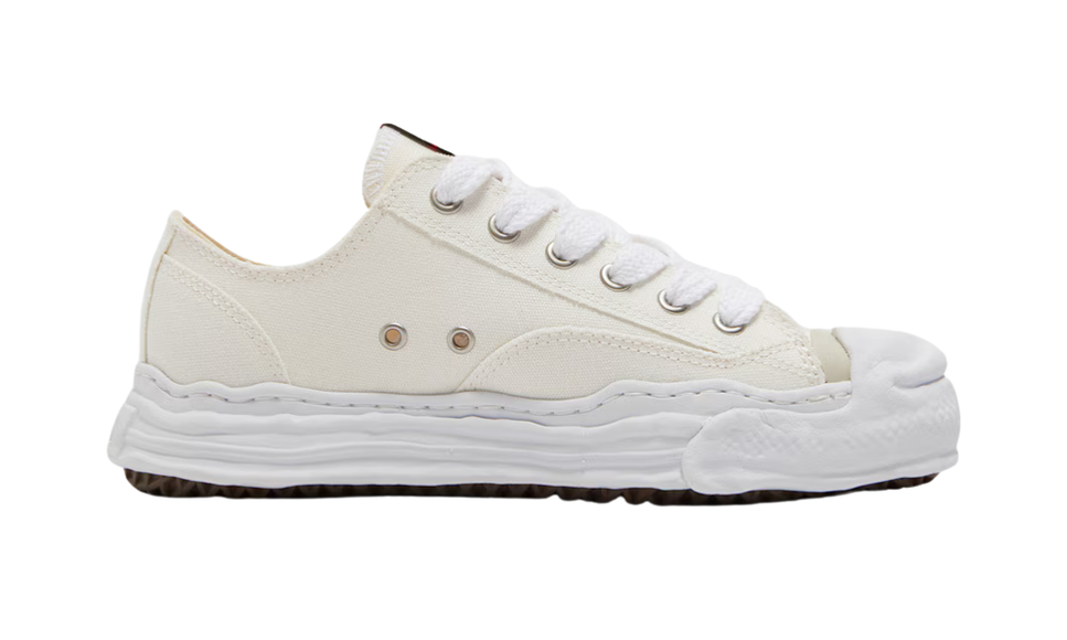 Maison Mihara Yasuhiro Hank OG Sole Canvas Low White A05FW702 SneakerMood productfoto 2