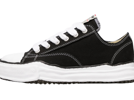 Maison Mihara Yasuhiro Peterson OG Sole Canvas Low Black A01FW702 SneakerMood productfoto zijaanzicht