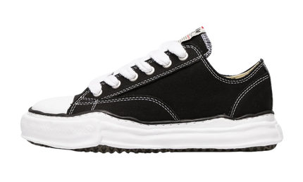 Maison Mihara Yasuhiro Peterson OG Sole Canvas Low Black A01FW702 SneakerMood productfoto zijaanzicht