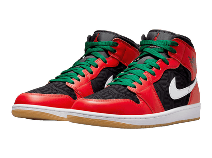 Nike Air Jordan 1 Mid SE Christmas DQ8417-006 front angled pair SneakerMood
