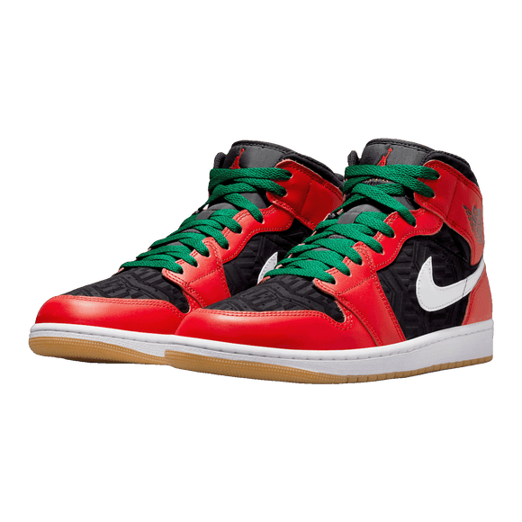 Nike Air Jordan 1 Mid SE Christmas DQ8417-006 front angled pair SneakerMood