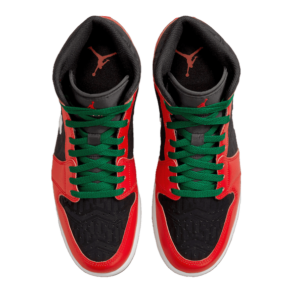 Nike Air Jordan 1 Mid SE Christmas DQ8417-006 top view SneakerMood