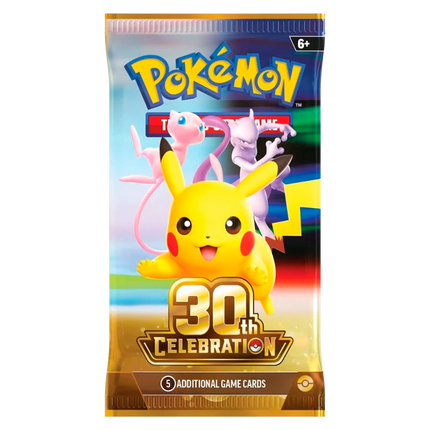 Pokémon TCG 30th Celebration Booster - SKU 890360 - front view - SneakerMood