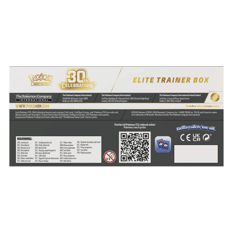 Pokémon TCG 30th Celebration Elite Trainer Box - SKU 895551 - product detail 5 - SneakerMood