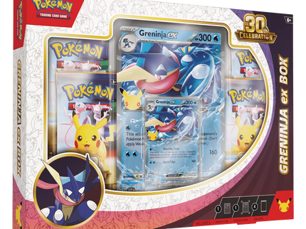 Pokémon TCG 30th Celebration: Greninja ex Box - SKU 895558 - front view - SneakerMood