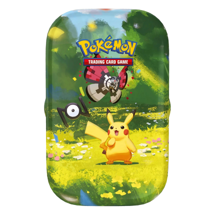 Pokémon TCG 30th Celebration: Pikachu & Vivillon Mini Tin - SKU 895572 - front view - SneakerMood