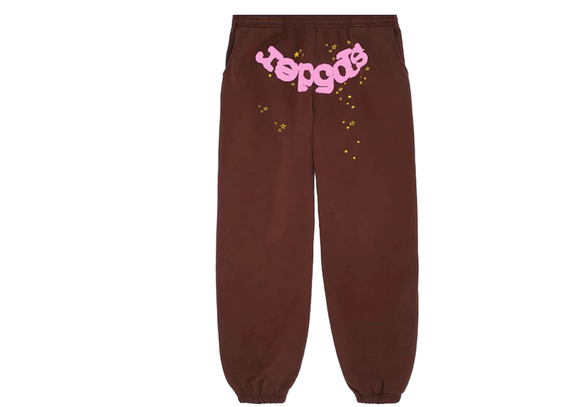 Sp5der Classic Sweatpants Brown Front SneakerMood