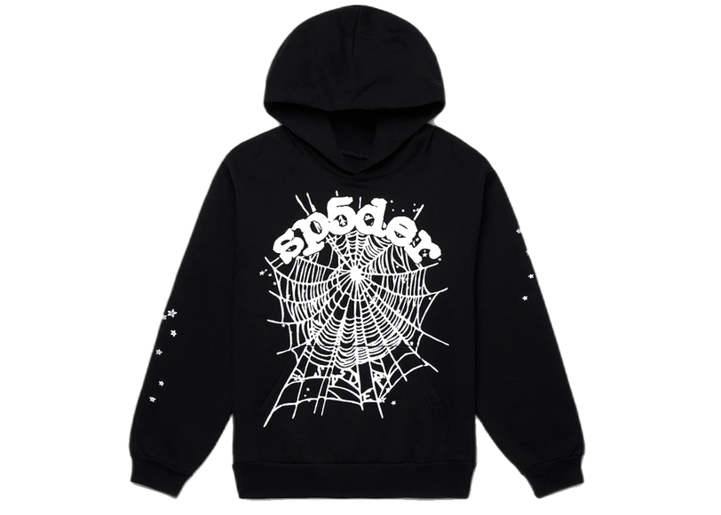 Sp5der OG Web Hoodie Black Front SneakerMood